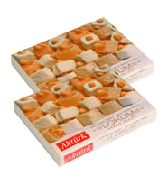 Aktürk Lokum Sade ve Beyaz Fındıklı 750 gr x 2 Adet