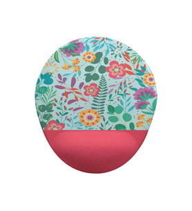 Çiçekler 4 Oval Bilek Destekli Mouse Pad