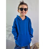 Breeze Erkek Çocuk Sweatshirt Kanguru Cepli Armalı 4-8 Yaş, Saks Mavisi