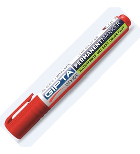 GIPTA F1333 PERMANENT MARKER YUVARLAK UÇ KIRMIZI