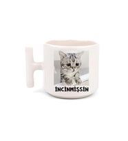 Üzgün Kedi Incimişsin T Kulp Motto Kahve, Çay Fincanı