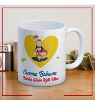 Canımız Babamız Babalar Günü Kupa Bardak Baskılı Kahve Kupa Bardak-2