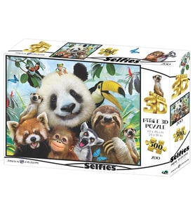 3D - Hayvanat Bahçesi Selfie 500 Parça Yetişkin Puzzle