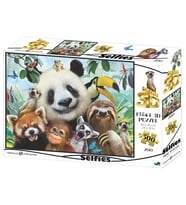 3D - Hayvanat Bahçesi Selfie 500 Parça Yetişkin Puzzle