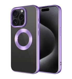 Apple iPhone 15 Pro Kılıf Tek Kamera Çerçeveli Logo Gösteren Zore Omega Kapak