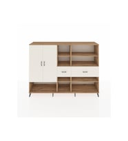 Hyperion Dolap 10 Raflı 2 Çekmeceli 2 Kapaklı 220x44x163 Çam-Aytaşı