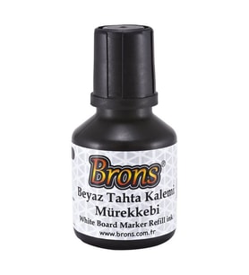 Brons Beyaz Tahta Kalemi Mürekkebi 30 cc. Siyah 