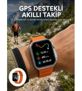 Northcity Çağrı Cevaplayabilen 47 MM Akıllı Saat Su Geçirmez GPS ve Kalp Atışı Takibi
