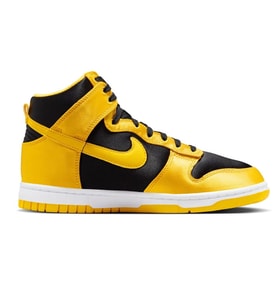 Nike Dunk Low Mid Women Black Yellow Sneaker Günlük Spor Ayakkabı Kadın Siyah Sarı