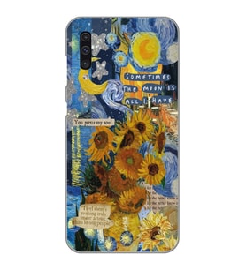 Samsung Galaxy A50 - A30S - A50S Uyumlu Van Gogh Tasarımlı Şeffaf Telefon Kılıfı