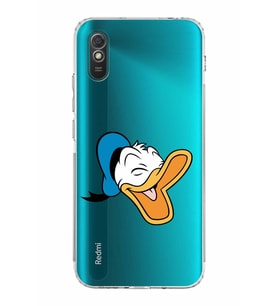 Xiaomi Redmi 9A  Kamera Korumalı Kapak Donald Duck Tasarımlı Şeffaf  Kılıf