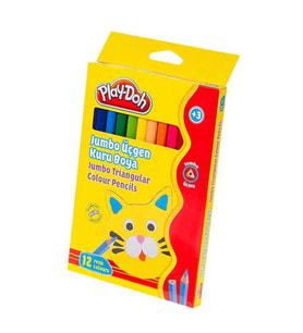 Playdoh Kuru Boya Jumbo Üçgen 12 Renk