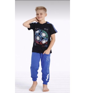 Aykidsclup Erkek Çocuk Kısa Kollu Garson Pijama Takımı 3604041