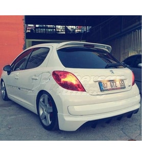 Peugeot 207 Arka Tampon Eki karlık difüzör (fiber boyasız ürün )