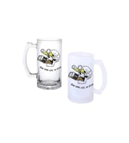 Ghostbastır Design Kurukafa Bowl Kulplu Bira Bardağı Buzlu veya Şeffaf Seçenekli 0150