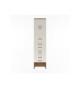 Hyperion Dolap 3 Raflı 5 Çekmeceli 4 Kapaklı 60x44x243 Çam-Aytaşı