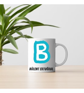 Kişiye Özel Baş Harf Ve İsimli Kupa Bardak