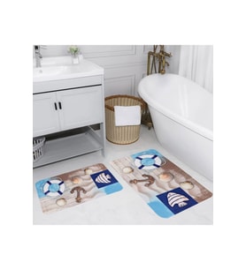 Eliana Home Baskılı 2'li Banyo Paspas Takımı RVG5022