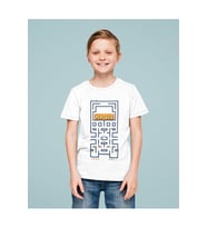 Tasarım Pacman Baskılı Unisex Oyun Çocuk Tişört (1-12 Yaş)