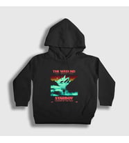 Presmono Unisex Çocuk Siyah Tour Starboy The Weeknd Kapüşonlu Sweatshirt 159002tt