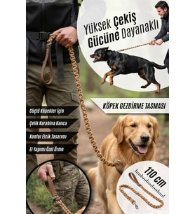 Köpek Gezdirme Kayışı – Dayanıklı Deri, Büyük & Orta Irk İçin Sağlam Köpek Gezdirme Tasması