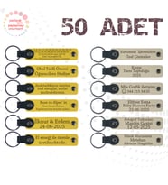 Sarı & S Kahve, İsim Yazılabilen Deri Anahtarlık, Kurumsal Workshop Katılımcılarına Anı 50’li Set