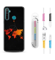 Realme 5i 5 Pro 6i 7 Pro 8 Kılıf Kablo Koruma Spiral Silikon İz Bırakan Uçak 1778