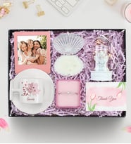 Kişiye Özel İnstagram Çerçeve & T Fincan & Bileklik & Melek Fanus & İstiridye Mum Hediye Seti