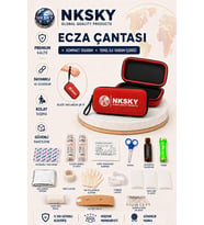 36 Parça İlk Yardım Çantası, Kırmızı EVA Çantalı İlk Yardım Seti, Bileğe Takılabilir Taşıma İpli Ecza Çantası