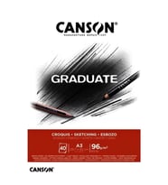 Canson Eskiz Bloğu Graduate Croquıs 40 Yaprak A3 96 Gram (Beyaz)