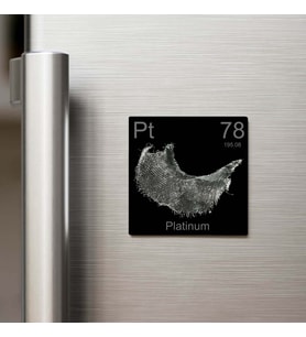 Platinum (Platin) Elementi – Buzdolap Magneti – 9x9 cm