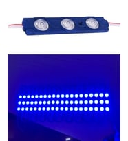 Mavi 3 Ledli Kablolu Parmak Led 12 v 5 adet