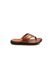 FAST STEP Hakiki Deri Erkek Düz Terlik 018MAG-316 (Taba)