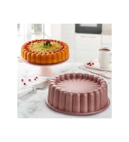Dilimli Granit Döküm Kek Tart Kalıbı 25 Cm - Rose & Gül Kurusu