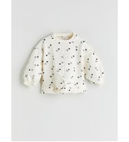 LCW baby Ekru Bisiklet Yaka Kız Bebek Sweatshirt Ve Tayt 2'li