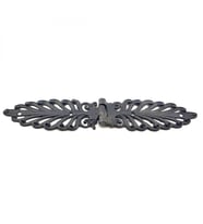 Antika Tarz Dekoratif Pirinç Yaprak Desenli Menteşe - 55x265 Mm, Oksit