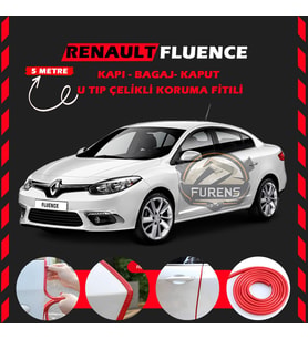 Renault Fluence Oto Araç Kapı Koruma Fitili 5metre Parlak Kırmızı Renk