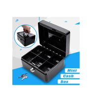MÜHLEN Cash Box CB150 Mini Boy Taşınabilir Para Kutusu (Siyah Renk) Çıkartılabilir Para Rafları