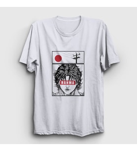 Presmono Unisex Beyaz Anime Hanma Baki T-Shirt 319290tt