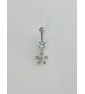 Çiçek Detaylı Göbek Piercing - Pg0134