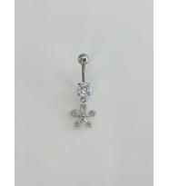Çiçek Detaylı Göbek Piercing - Pg0134