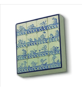 Hollanda Deseni Baskılı Doğaltaş  Magnet(KD-099)Buzdolabı Süsü