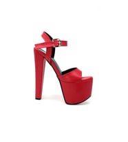 Kindep Yüksek Topuklu (18 cm) Platform (7 cm) Kadın Ayakkabı KIRMIZI