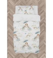 MEKTA HOME BEBEK VE ÇOCUK ODASI Soft Gökkuşağı Tavşan Desenli Nevresim Takımı