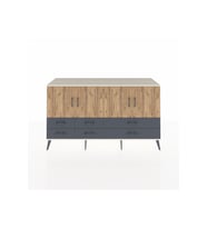 Kronos Konsol 6 Raflı 6 Çekmeceli 4 Kapaklı 176x59x99 Aytaşı-Çam/Antrasit