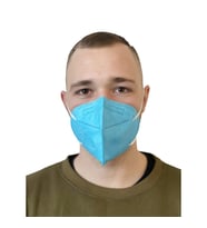 AngelMask Yetişkin Turkuaz Renkli N95 Maske 10'lu Kutu