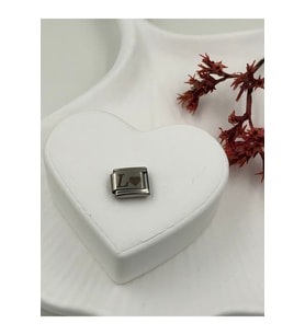 L Harfli Paslanmaz Çelik Italyan Charm Bileklik Kişiselleştirme Eki Link