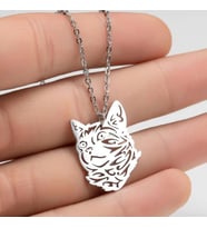 kişiye özel kedi gümüş kolye