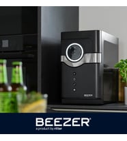 BEEZER mini süper hızlı içecek şişe soğutucu (Düz Siyah)