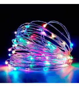 10 METRE RENKLİ PİLLİ LED IŞIK 10 METRE RENKLİ LED IŞIK NOEL AĞACI IŞIĞI PİLLİ YILBAŞI AĞACI IŞIĞI